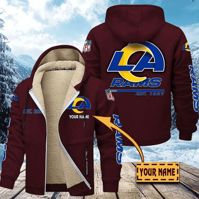 Los Angeles Rams | Zip Up Fur Coat ANZTZH134