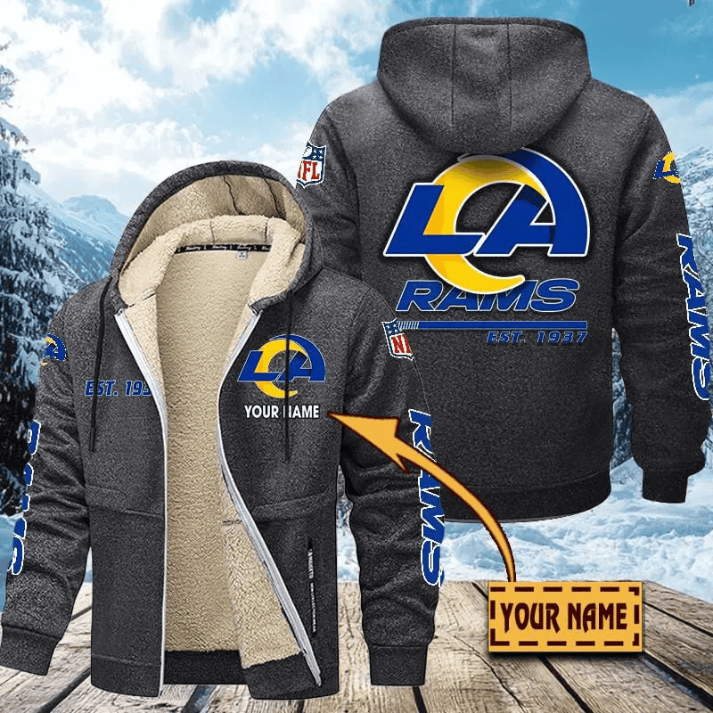 Los Angeles Rams | Zip Up Fur Coat ANZTZH134