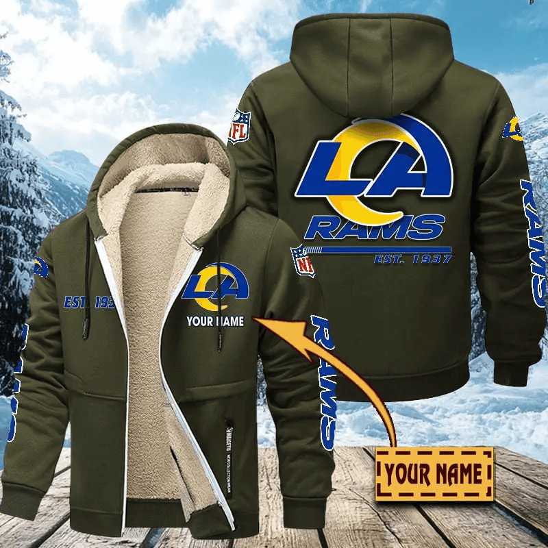 Los Angeles Rams | Zip Up Fur Coat ANZTZH134