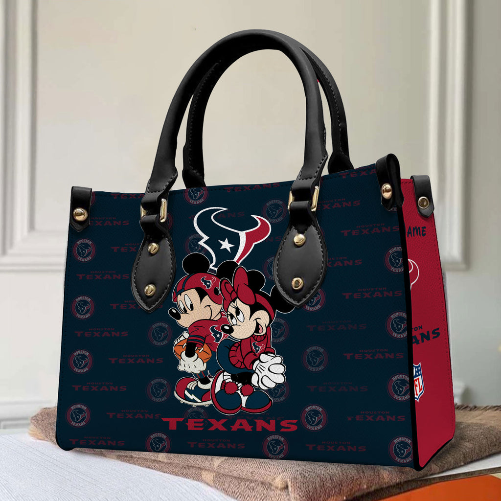 Houston Texans Personalized Leather Hand Bag BB92
