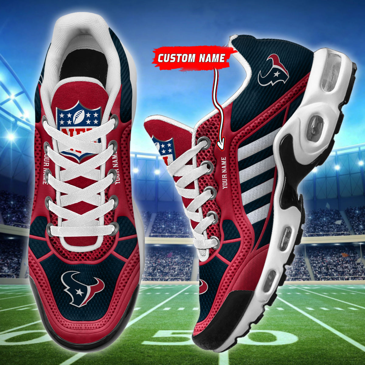 Houston Texans Personalized Plus  Sneakers BG147