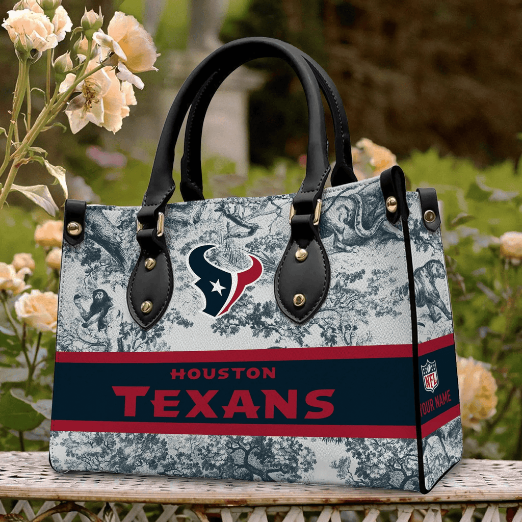 Houston Texans Personalized Leather Hand Bag BB324
