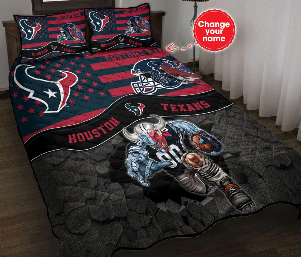 Houston Texans Personalized Quilt Set BG13
