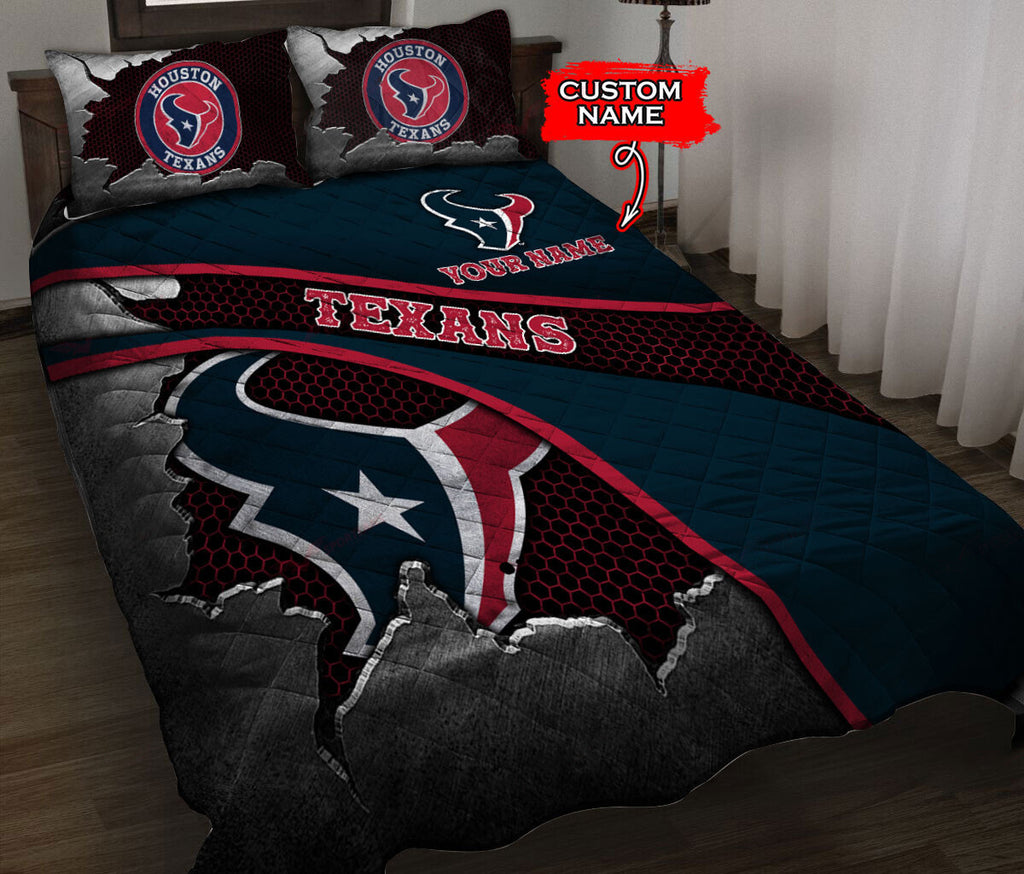 Houston Texans Personalized Quilt Set BG127