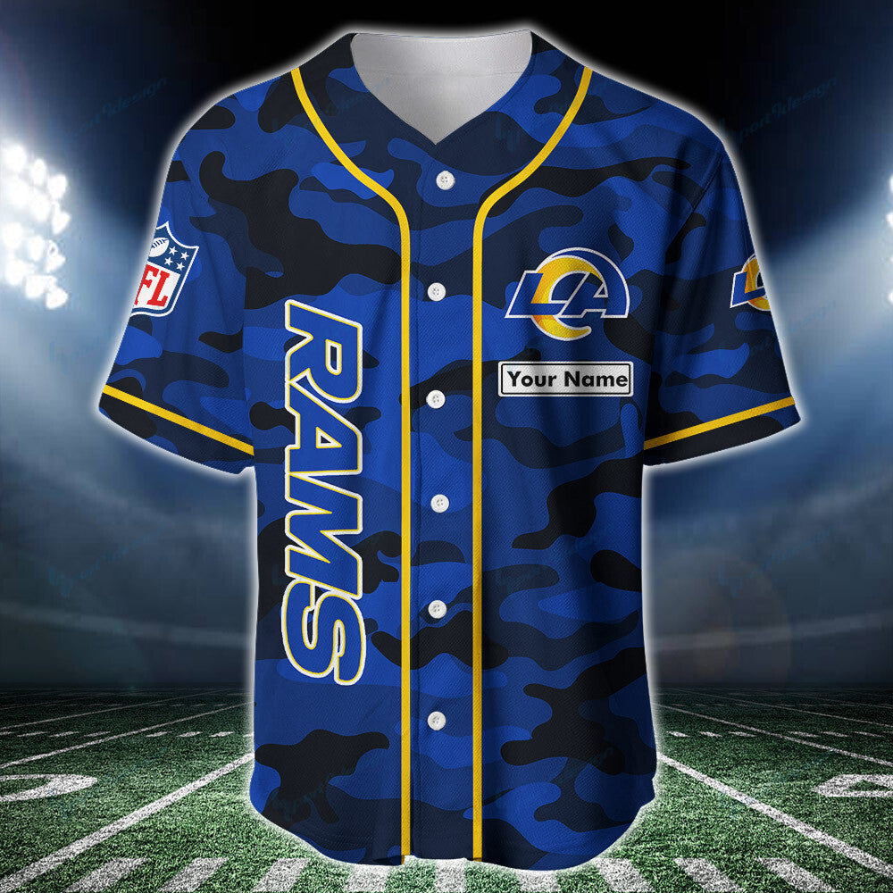 Los Angeles Rams Personalized Baseball Jersey BG212