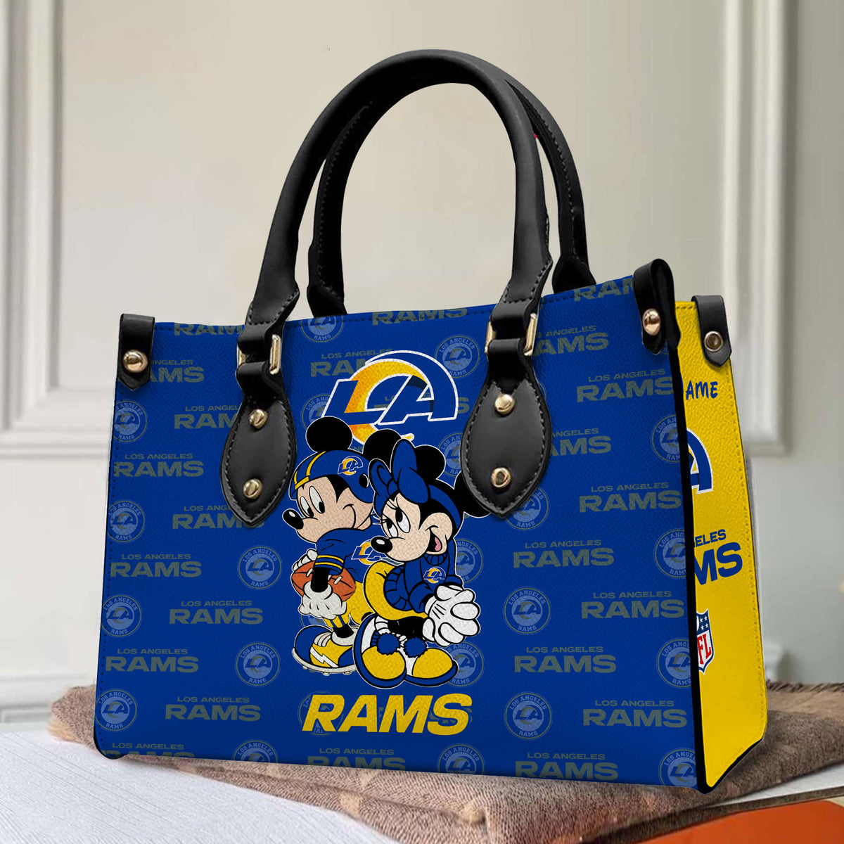 Los Angeles Rams Personalized Leather Hand Bag BB98