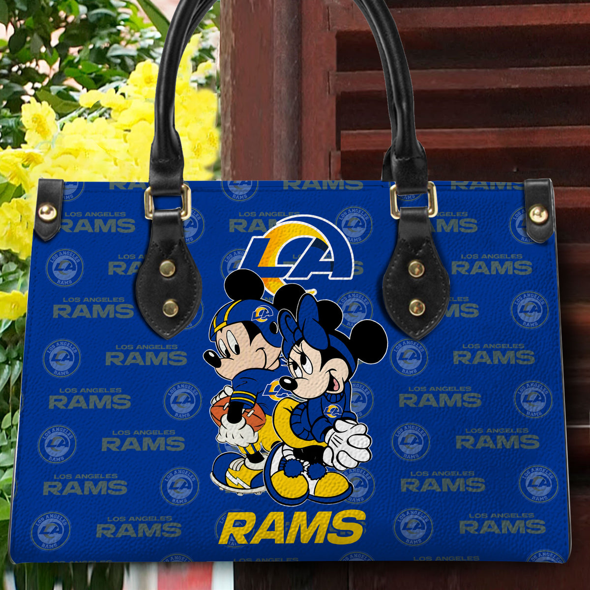 Los Angeles Rams Personalized Leather Hand Bag BB98