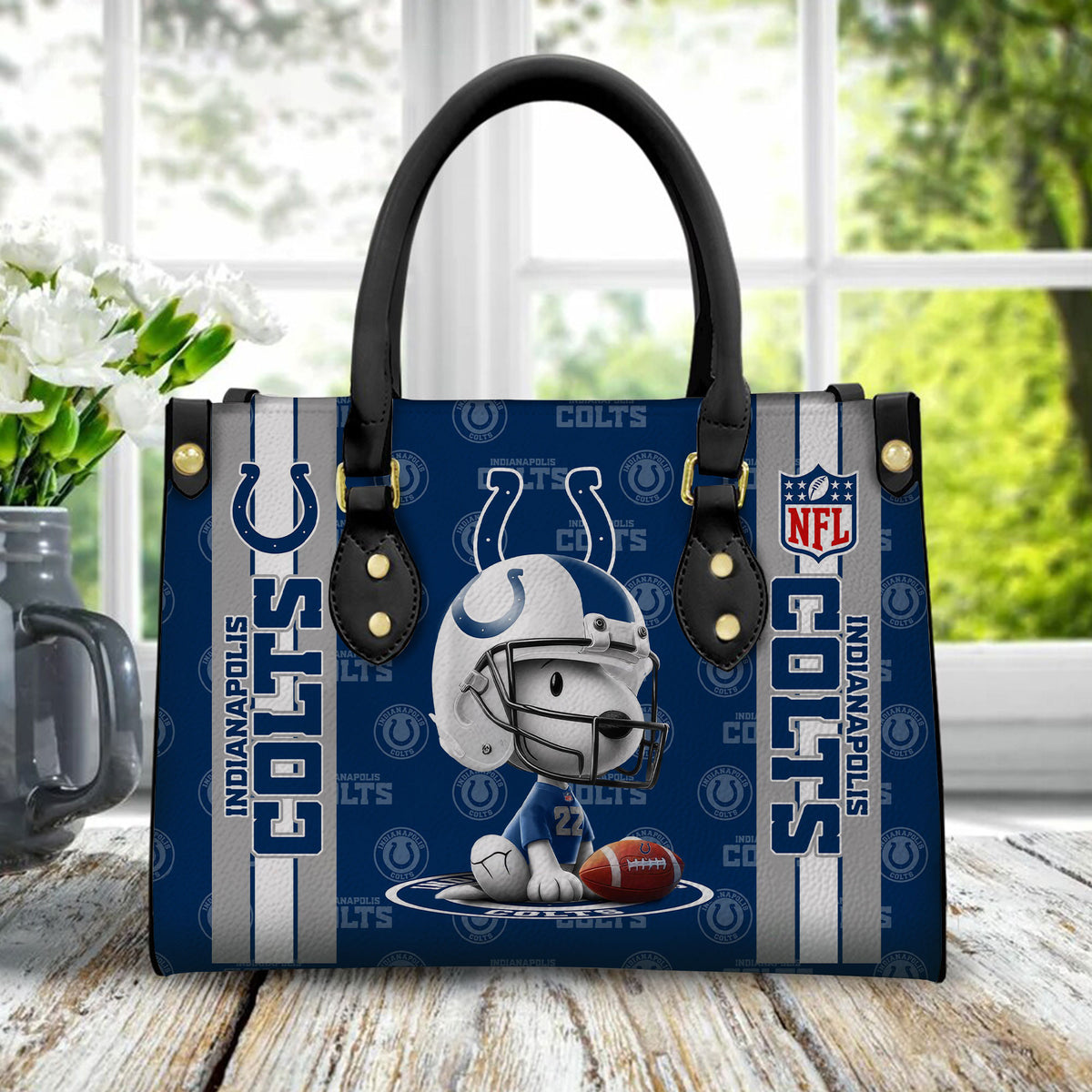 Indianapolis Colts Personalized Leather Hand Bag BBLTHB757