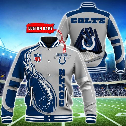Indianapolis Colts Personalized Baseball Jacket BG14