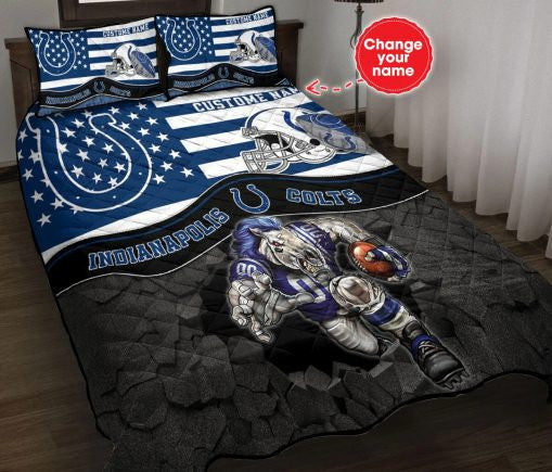 Indianapolis Colts Personalized Quilt Set BG14
