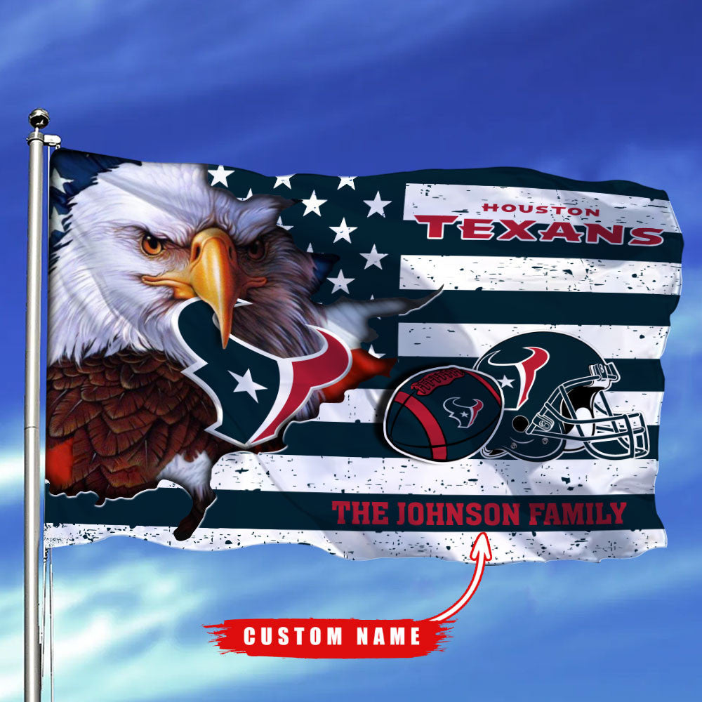 Houston Texans-Flag-Custom Name JH978