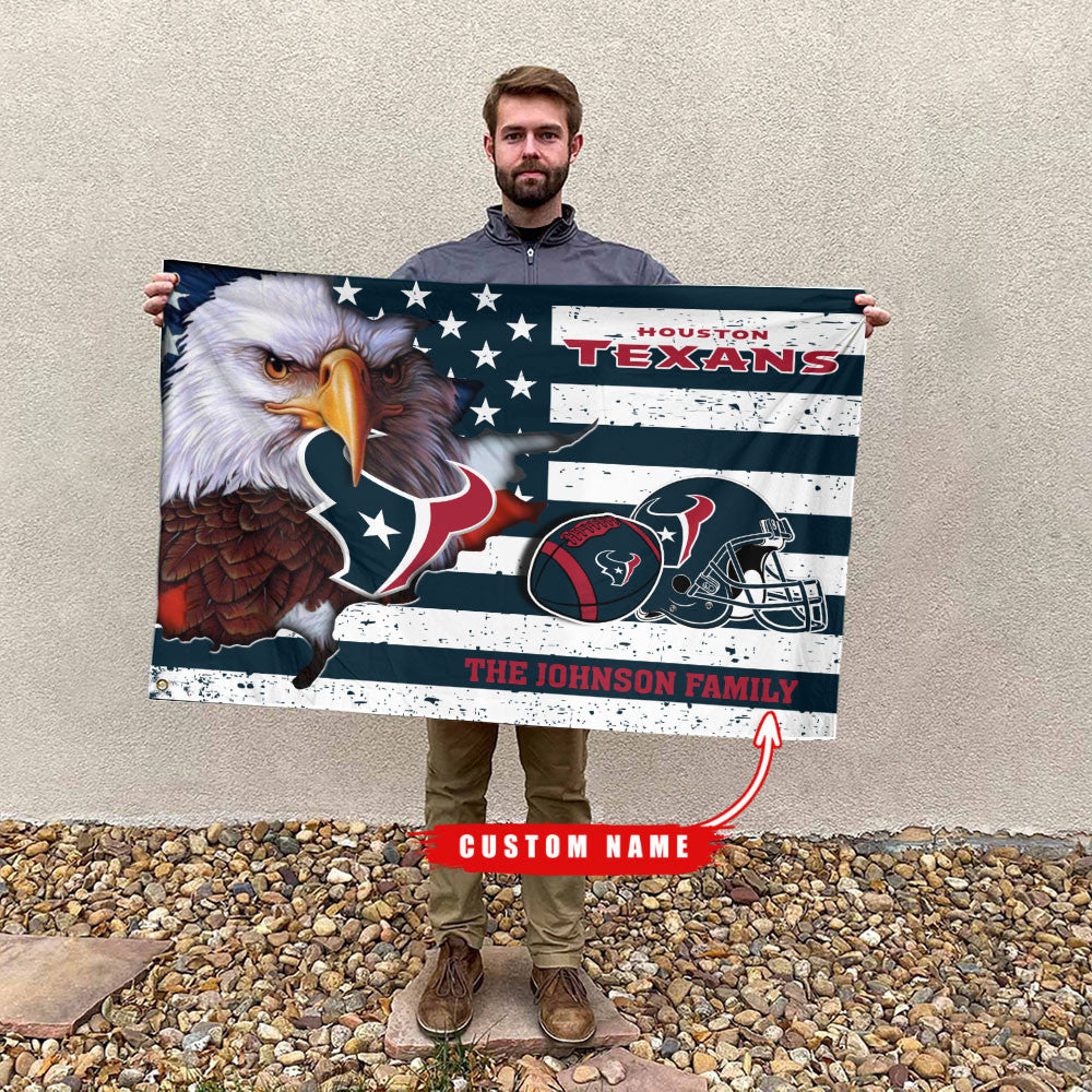 Houston Texans-Flag-Custom Name JH978
