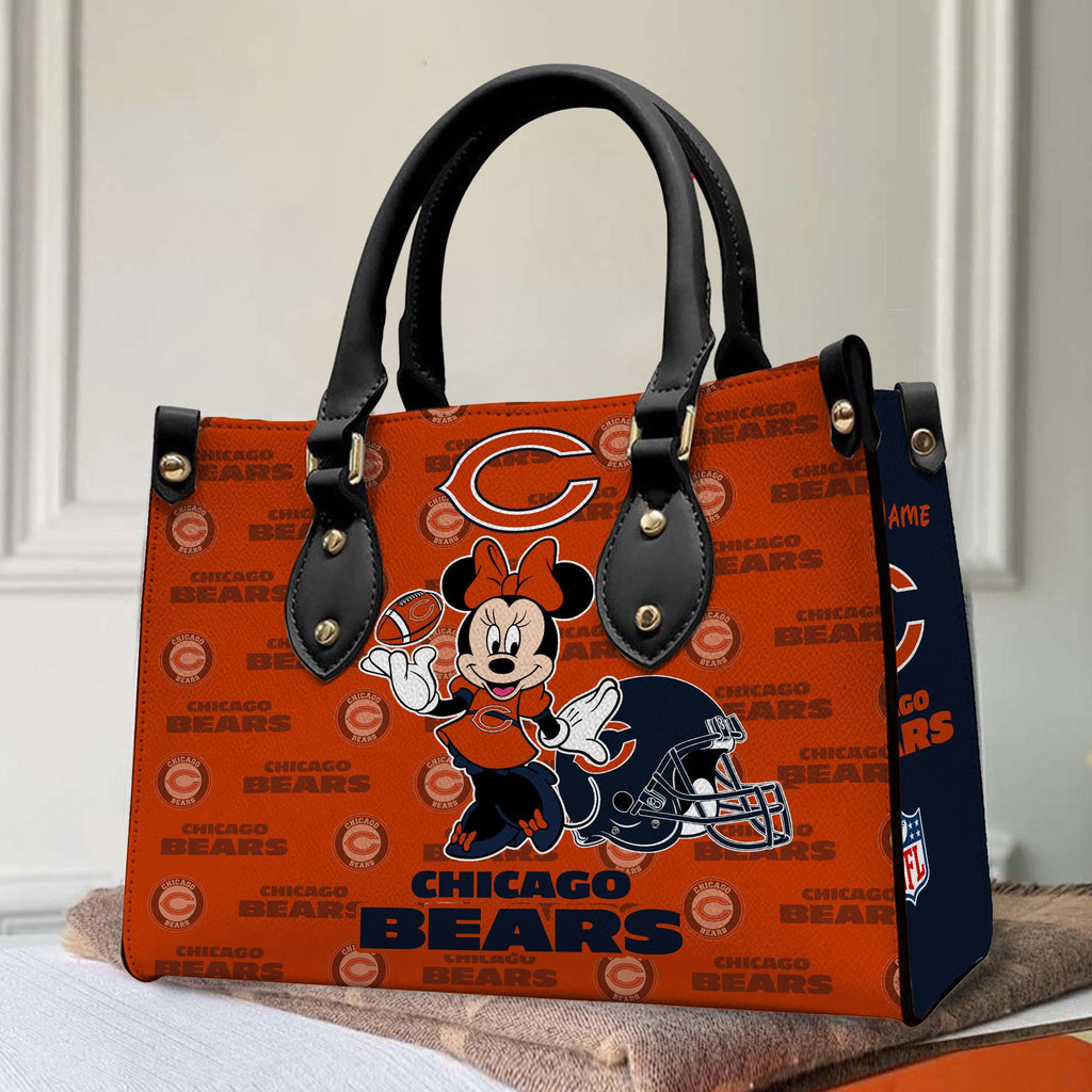 Chicago Bears Personalized Leather Hand Bag BB401