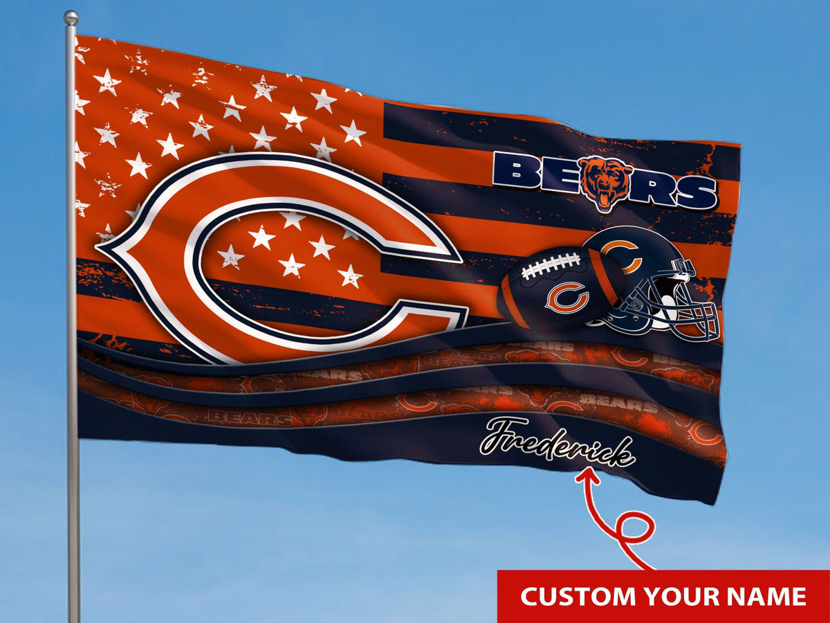 Chicago Bears Personalized Flag 05