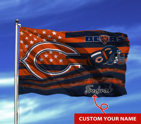 Chicago Bears Personalized Flag 05