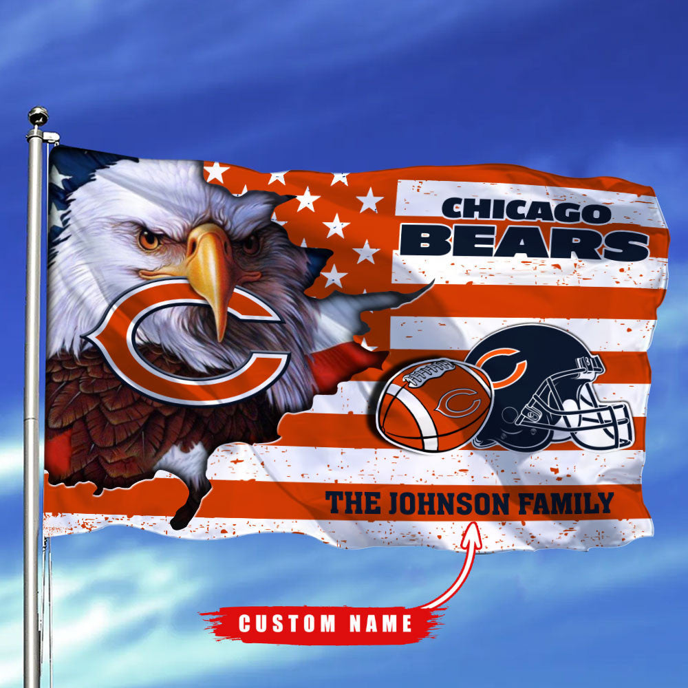 Chicago Bears-Flag-Custom Name FL2905