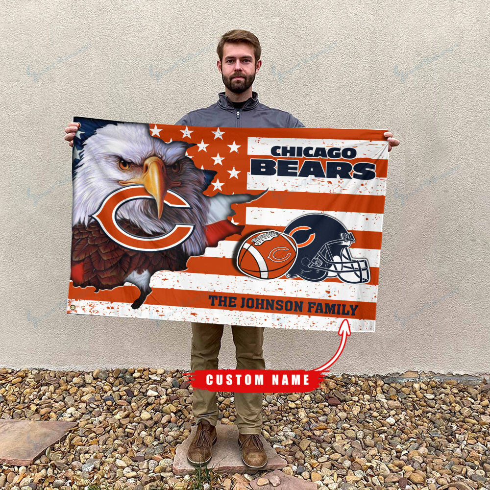 Chicago Bears-Flag-Custom Name FL2905
