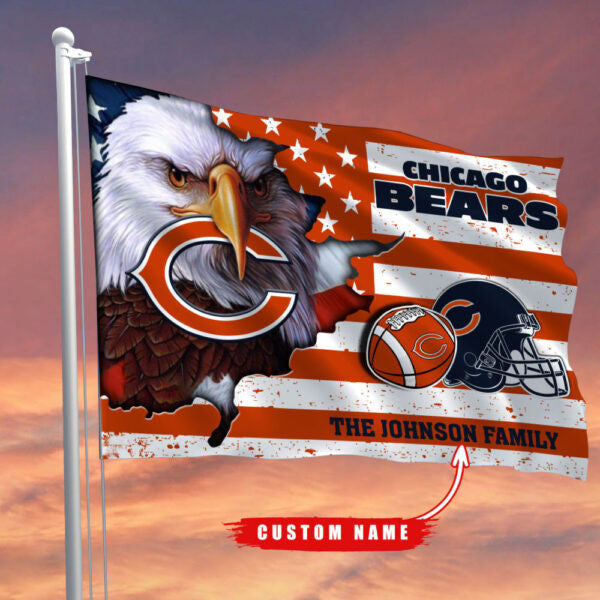 Chicago Bears-Flag-Custom Name FL2905