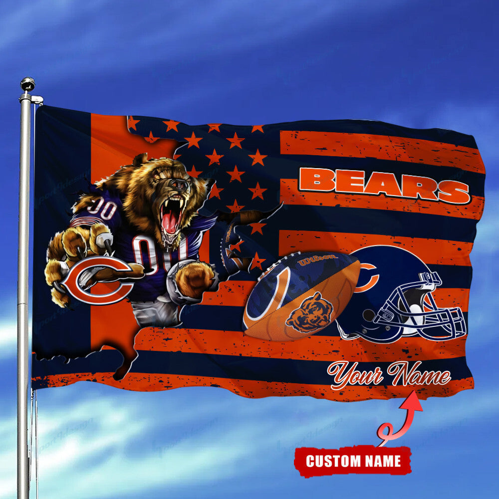 Chicago Bears Personalized Flag 107
