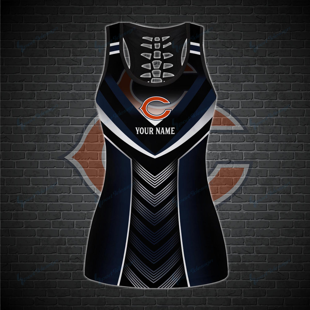 Chicago Bears Personalized Leggings And Tank Top BG06