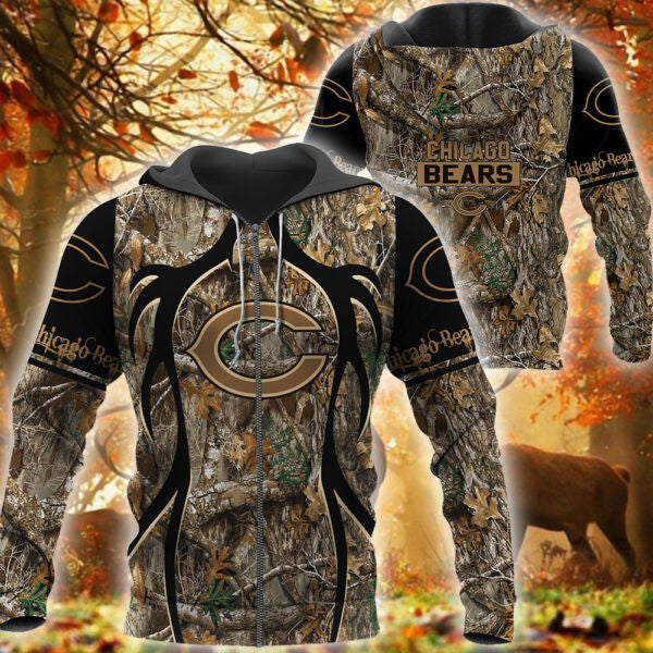Chicago Bears Limited Edition All Over Print Hoodie Sweatshirt Zip Hoodie T shirt Unisex 886