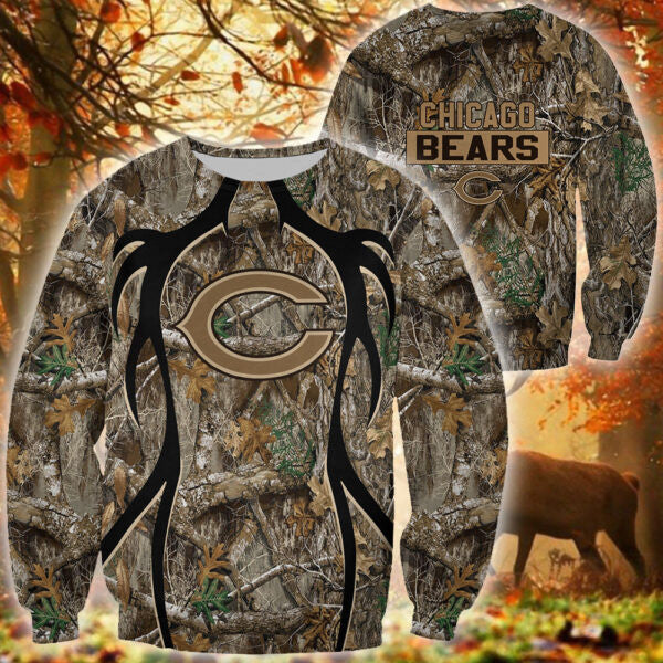 Chicago Bears Limited Edition All Over Print Hoodie Sweatshirt Zip Hoodie T shirt Unisex 886