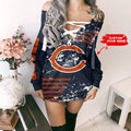 Chicago Bears Personalized Lace-Up Sweatshirt BG23