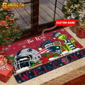 New England Patriots Christmas Personalized Doormat BGDMM559