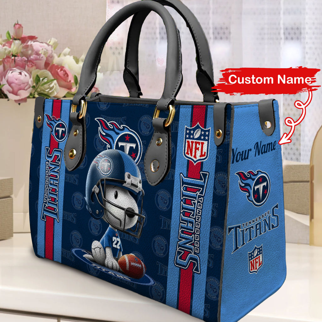 Tennessee Titans Personalized Leather Hand Bag BBLTHB774