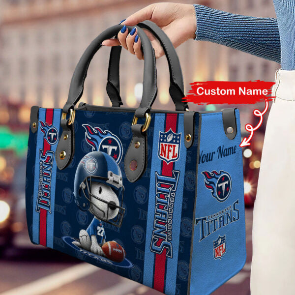 Tennessee Titans Personalized Leather Hand Bag BBLTHB774
