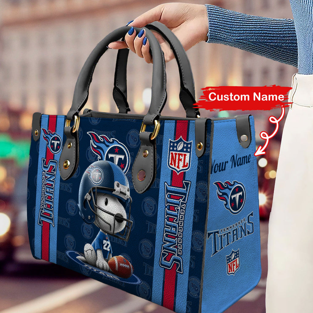 Tennessee Titans Personalized Leather Hand Bag BBLTHB774