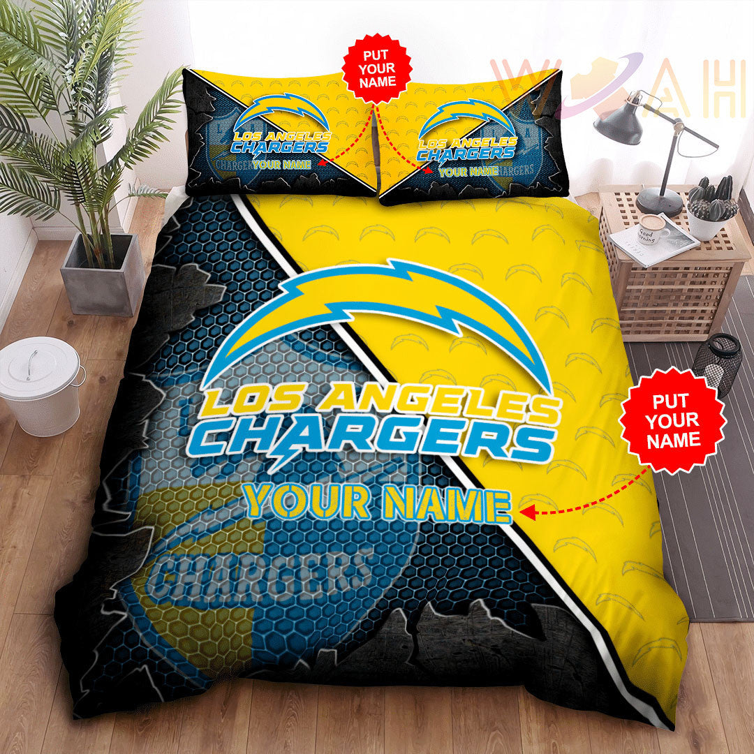 Los Angeles Chargers Personalized Bedding Set BG34