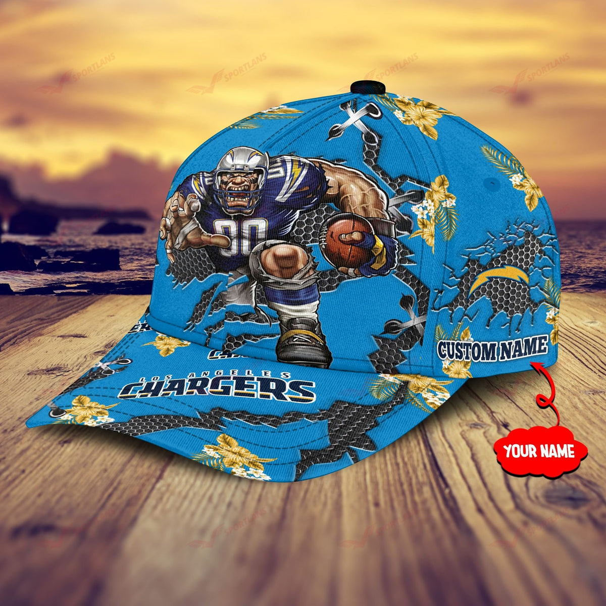 Los Angeles Chargers Personalized Classic Cap BB613
