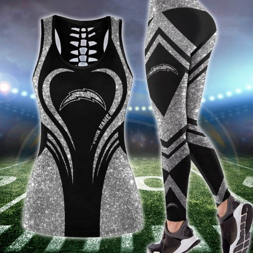 Los Angeles Chargers Combo Tank Top And Leggings AZCLG018-AZCTT018
