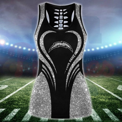 Los Angeles Chargers Combo Tank Top And Leggings AZCLG018-AZCTT018
