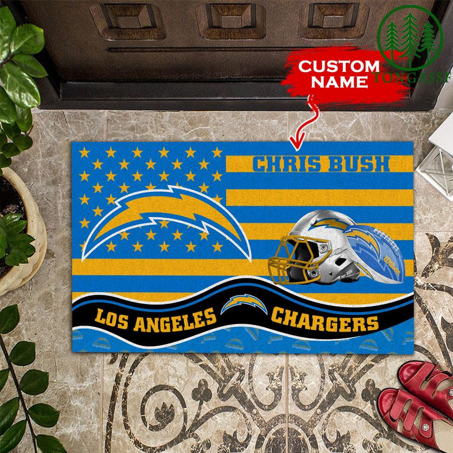 Los Angeles Chargers Personalized Doormat BGDMM597