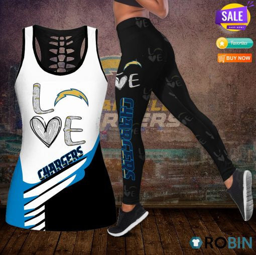 Los Angeles Chargers Leggings And Tank Top BG183
