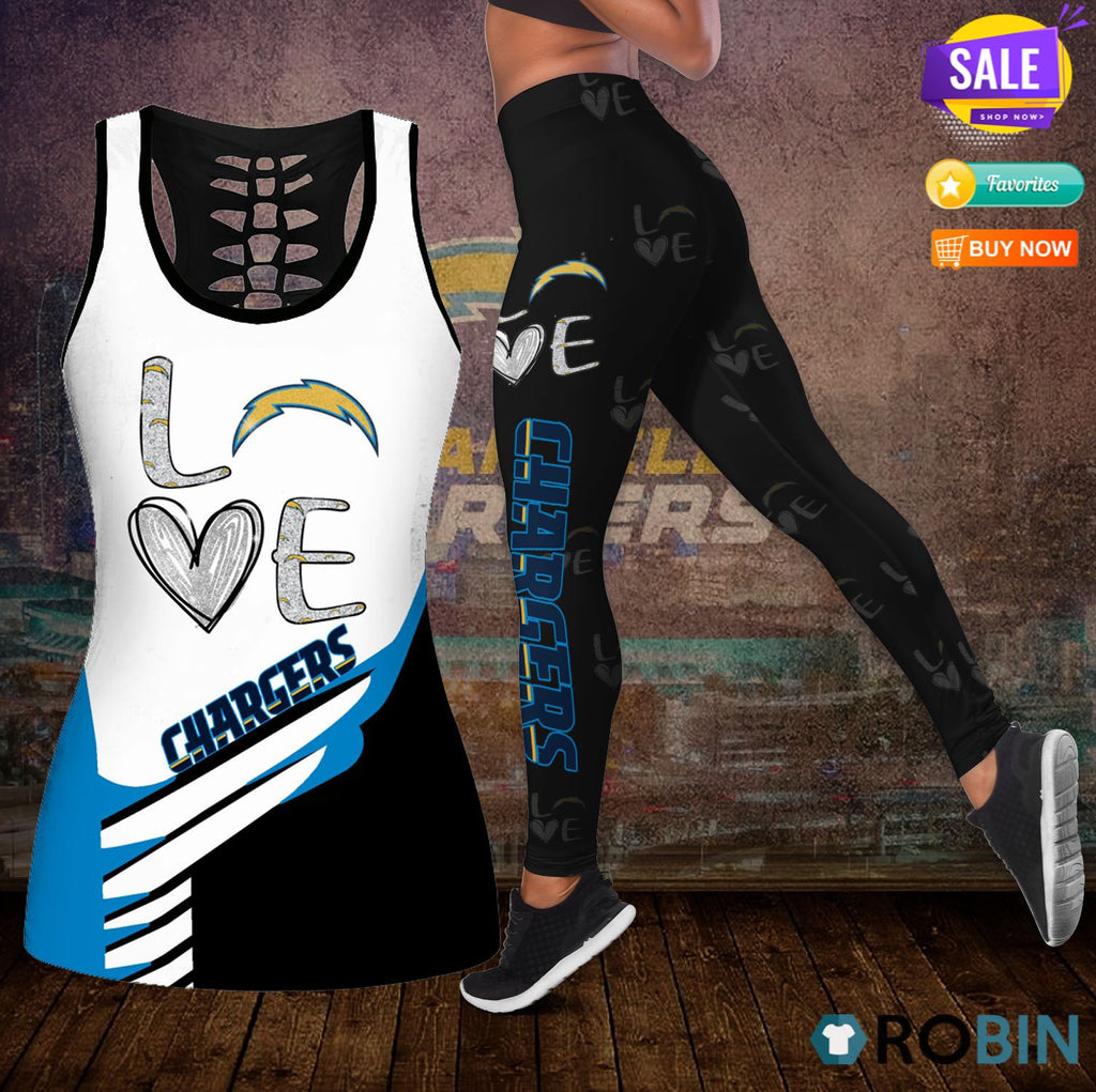 Los Angeles Chargers Leggings And Tank Top BG183