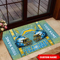 Los Angeles Chargers Personalized Doormat BG454