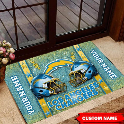 Los Angeles Chargers Personalized Doormat BG454