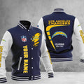 Los Angeles Chargers Custom Multicolors Button Jacket CJ43