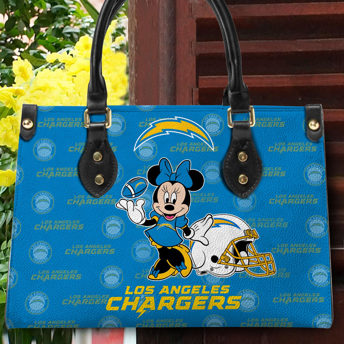 Los Angeles Chargers Personalized Leather Hand Bag BB380