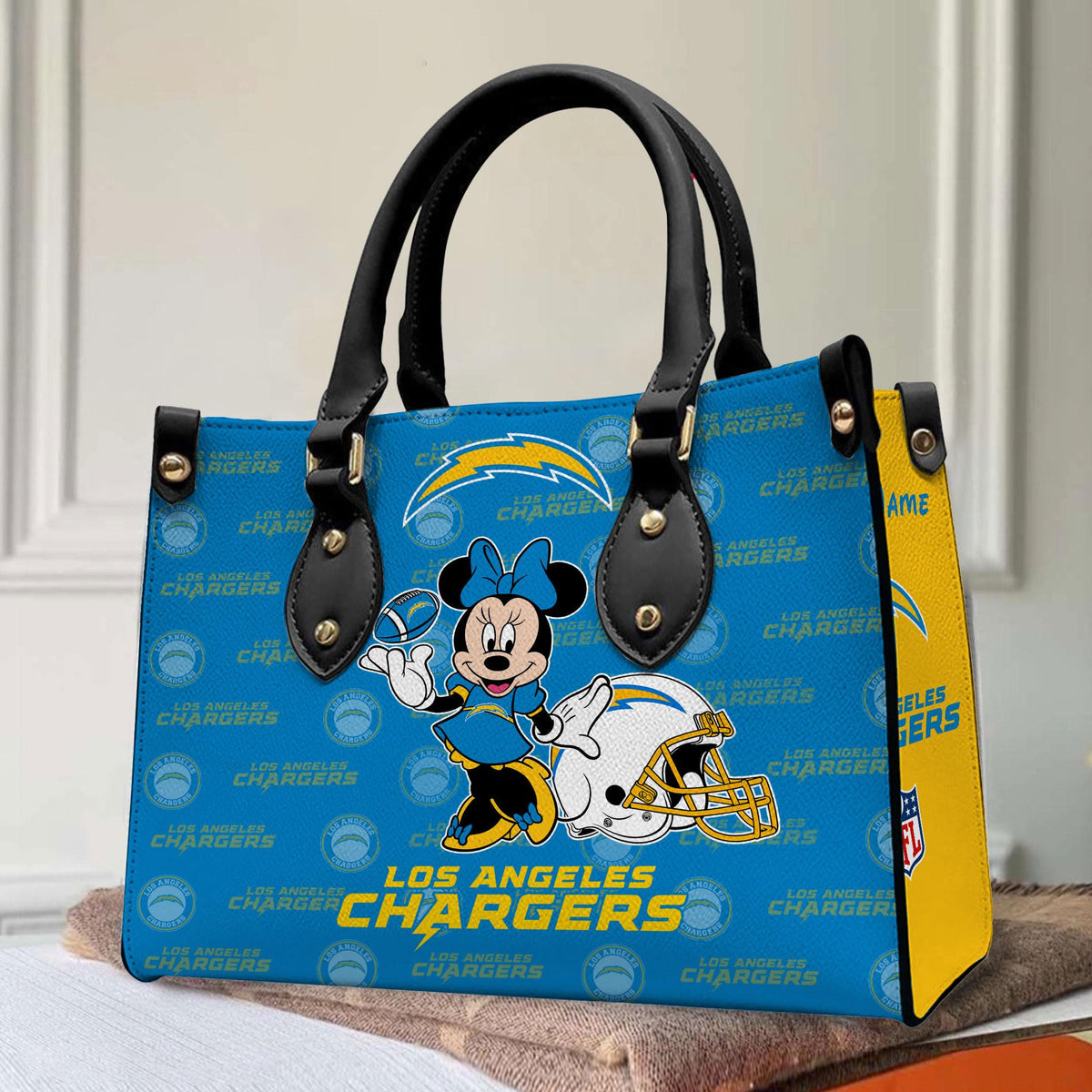 Los Angeles Chargers Personalized Leather Hand Bag BB380