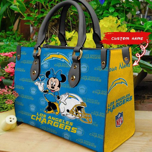 Los Angeles Chargers Personalized Leather Hand Bag BB380