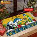 Los Angeles Chargers Christmas Personalized Doormat BGDMM555