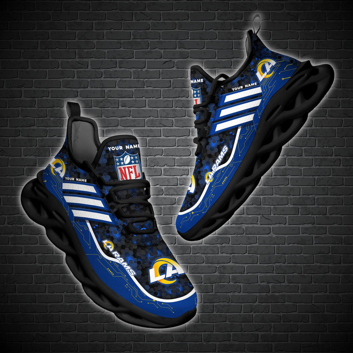 Los Angeles Rams Personalized Yezy Running Sneakers SPD657