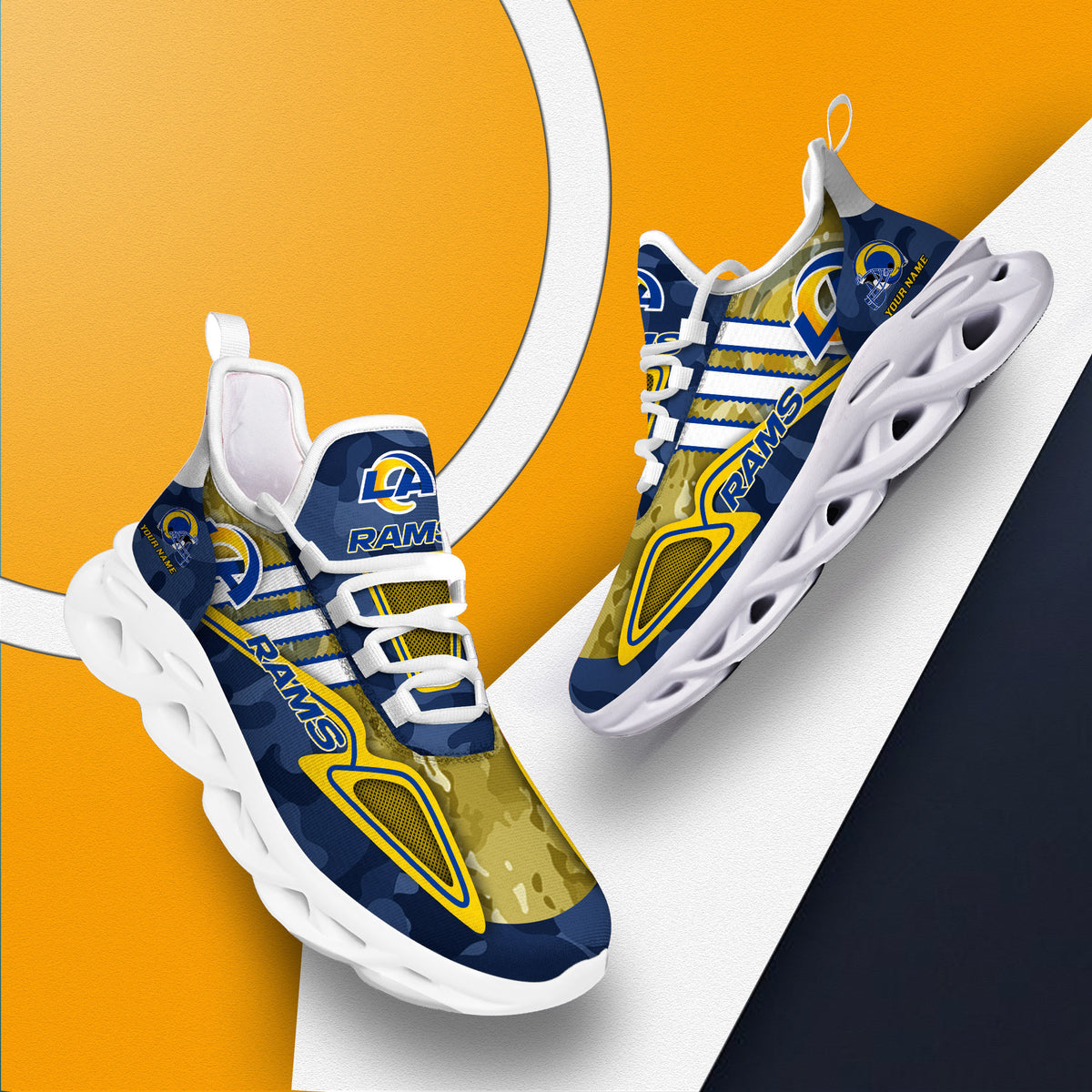Los Angeles Rams Personalized Yezy Running Sneakers BB257