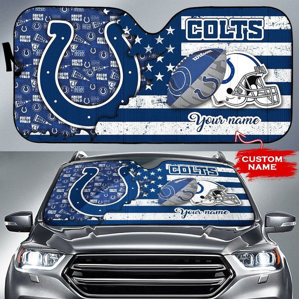 Indianapolis Colts Personalized Auto Sun Shade BGAUSS264