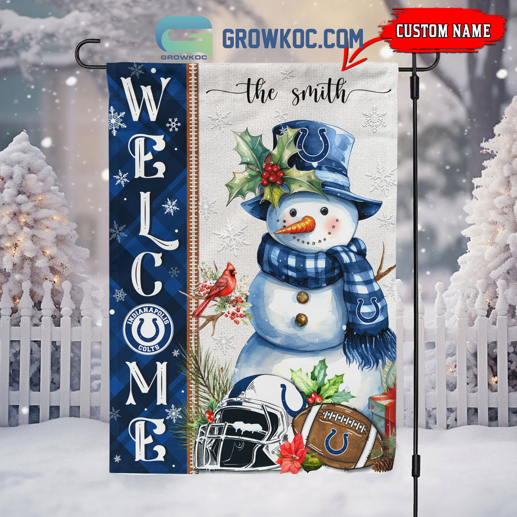 Indianapolis Colts Christmas Personalized Flag BGFLAG533