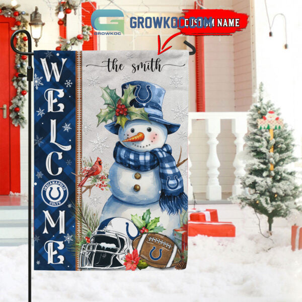 Indianapolis Colts Christmas Personalized Flag BGFLAG533
